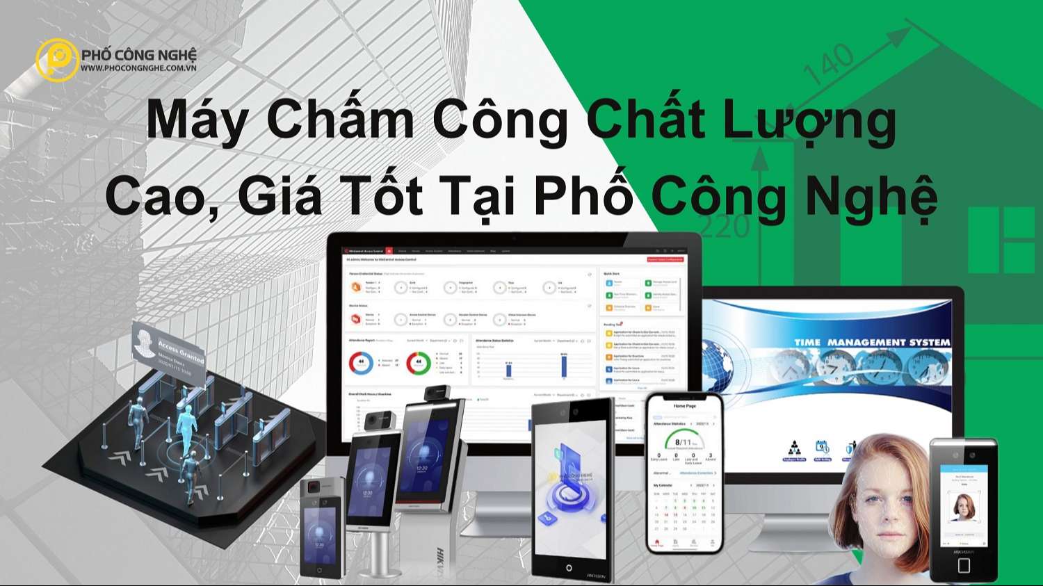 Máy chấm công chất lượng cao, giá tốt tại Phố Công Nghệ