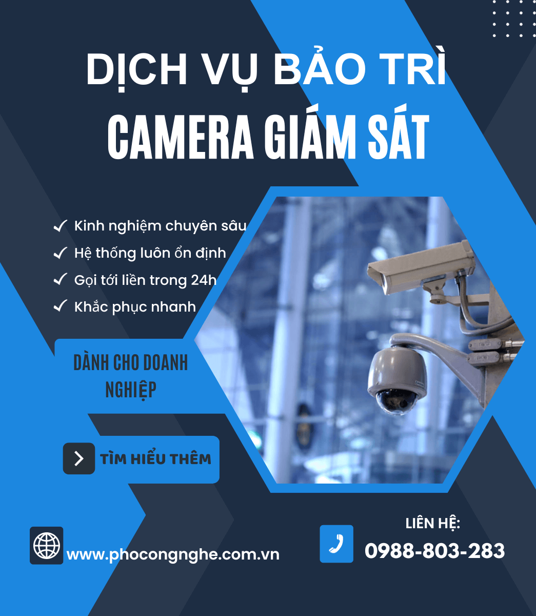 Dịch vụ bảo trì camera