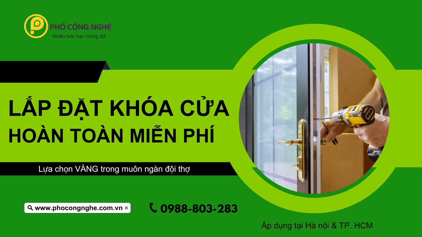 Lắp đặt khóa cửa miễn phí