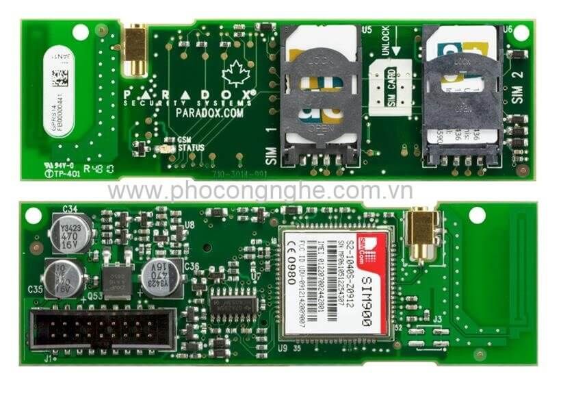 Module gắn SIM Paradox GPRS14 cho MG6250