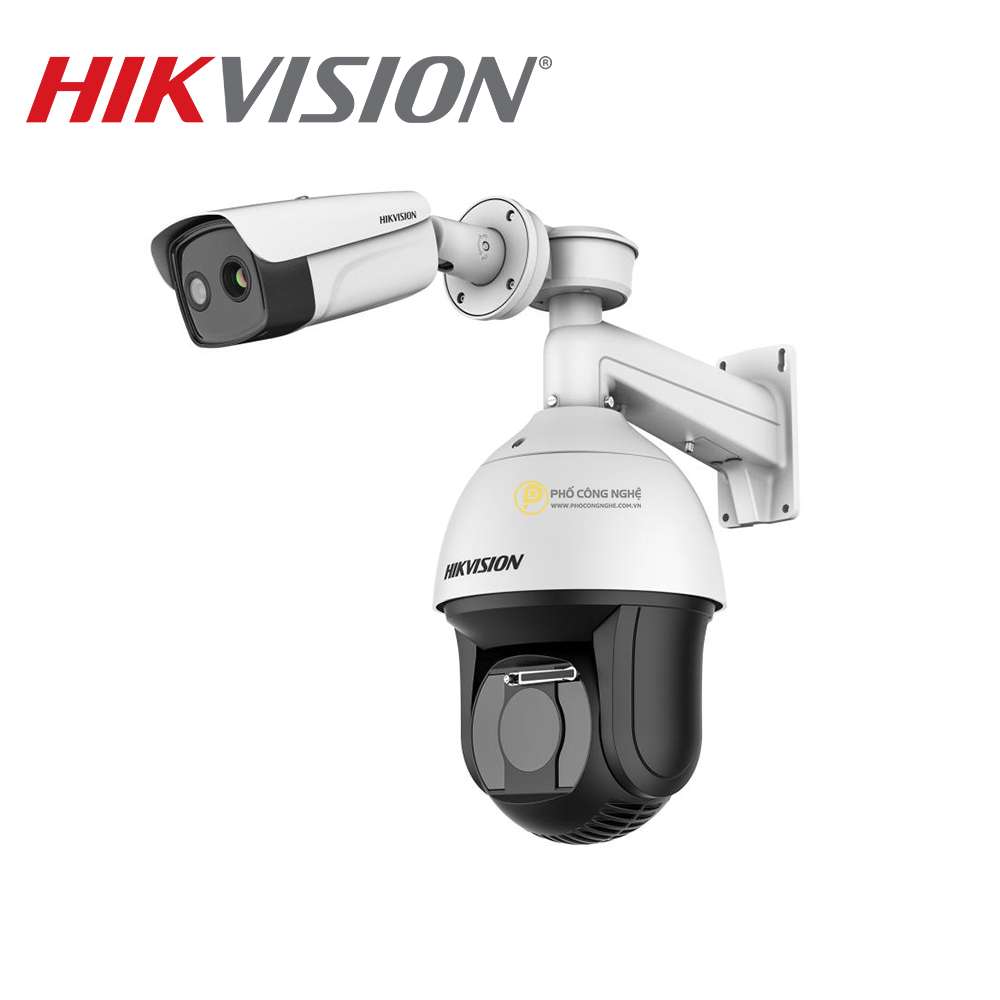 Bộ camera PTZ 4MP và camera thân ảnh nhiệt Hikvision DS-2TX3742-25A/Q