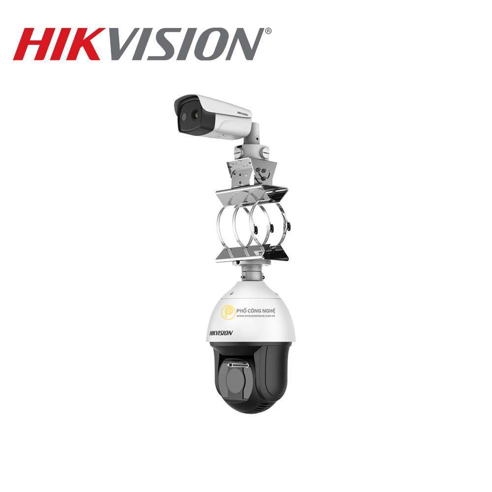 Bộ camera PTZ 4MP và camera thân ảnh nhiệt Hikvision DS-2TX3742-25P/Q