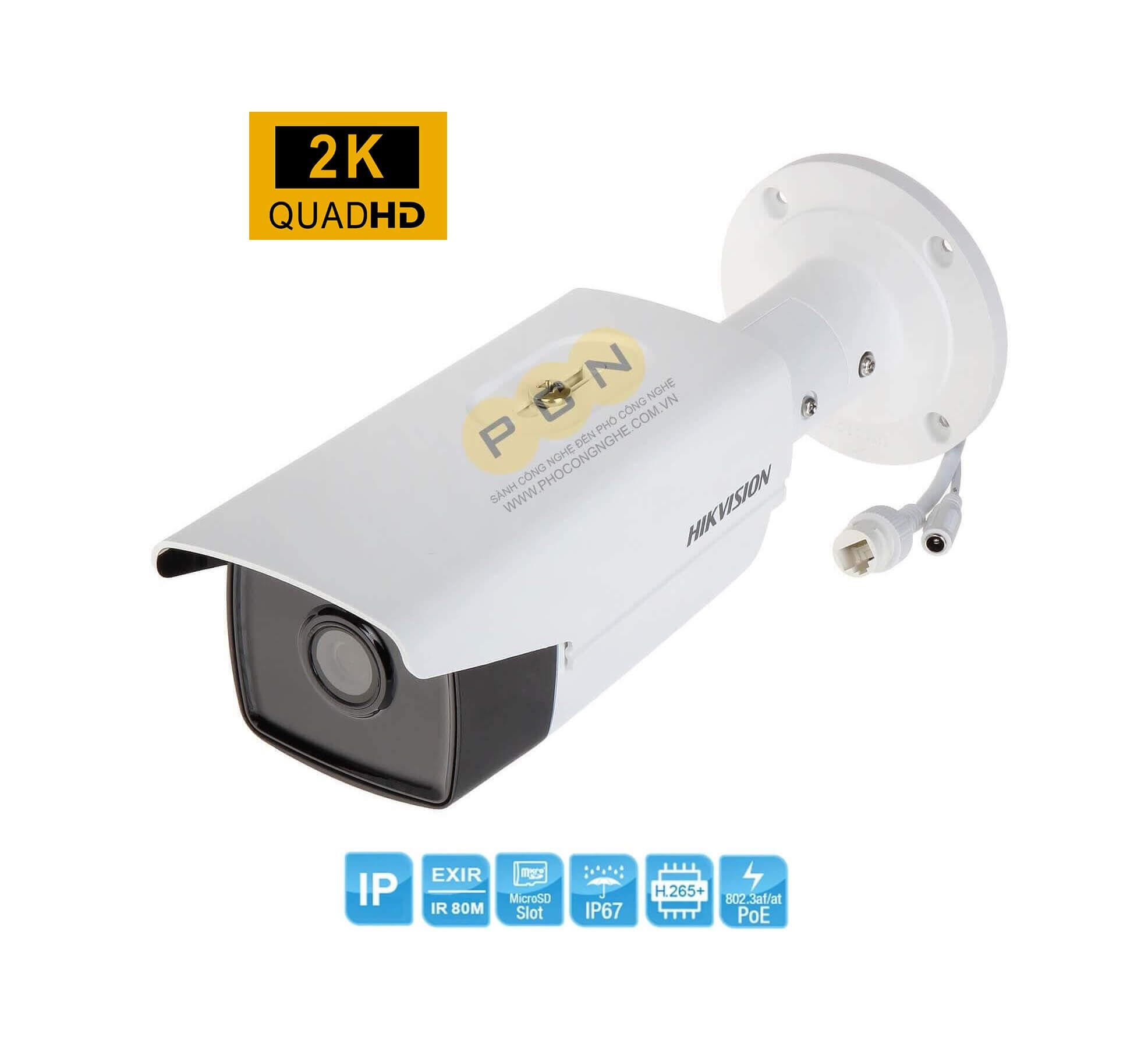 Camera IP Bullet 5MP Hikvision DS-2CD2T55FWD-I8