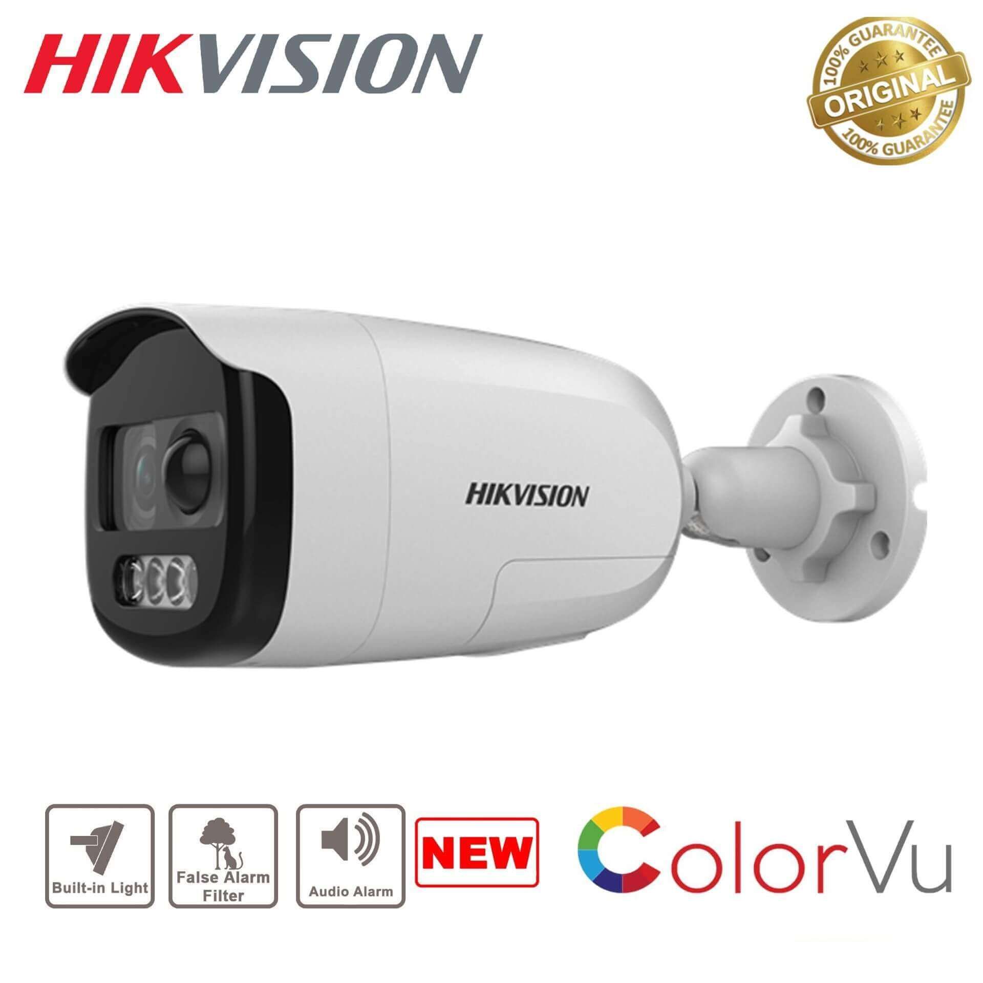 Camera HDTVI Colorvu Bullet 2MP Hikvision DS-2CE12DFT-PIRXOF