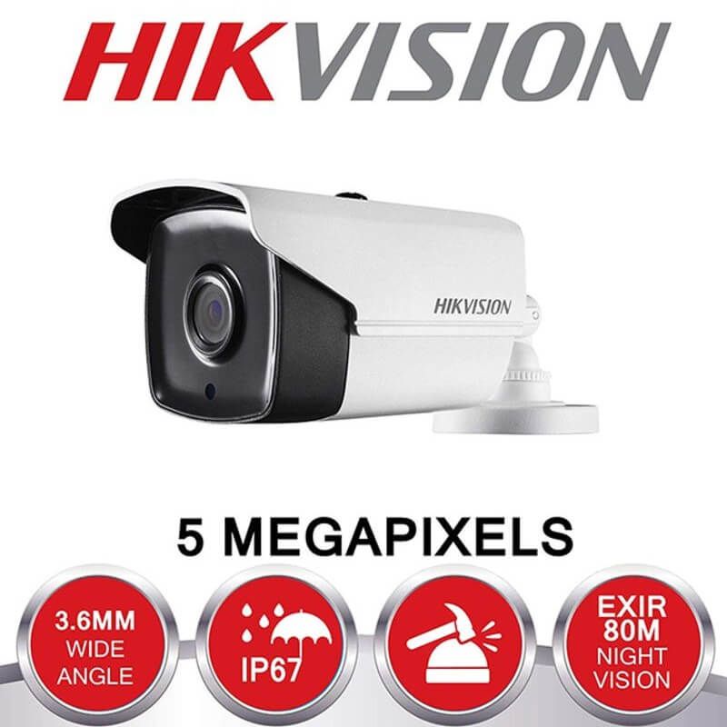 Camera HD-TVI thân trụ hồng ngoại 80m ngoài trời 5MP HIKvision DS-2CE16H0T-IT5F