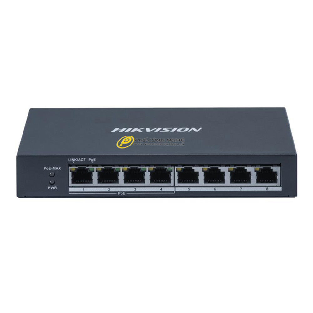 Switch mạng 4 cổng PoE Gigabit Hikvision DS-3E0508P-O