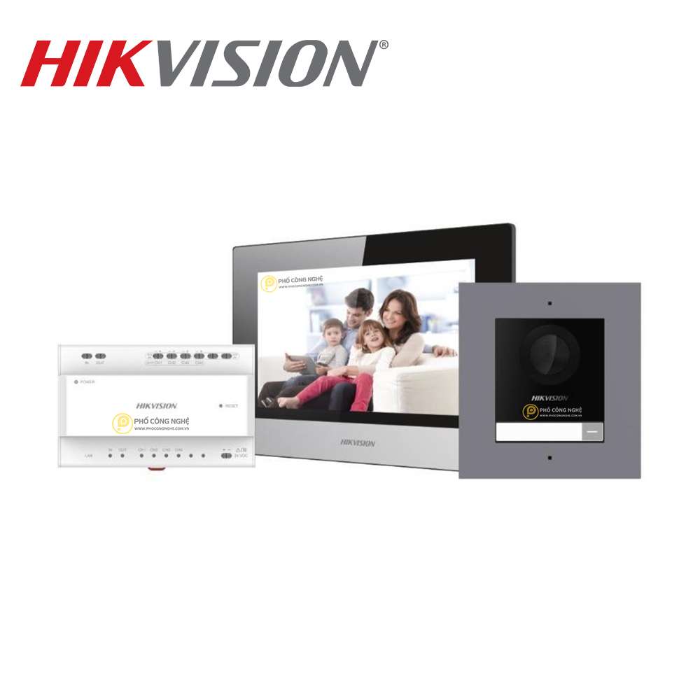 Bộ chuông cửa có hình 2 dây Hikvision DS-KIS702-P(B)