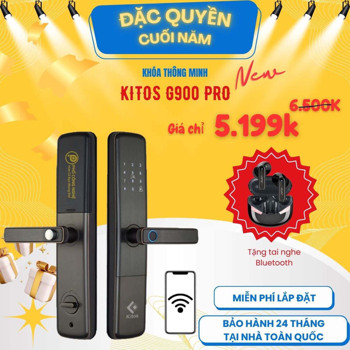 Khóa cửa thông minh Kitos KT-G900 Pro