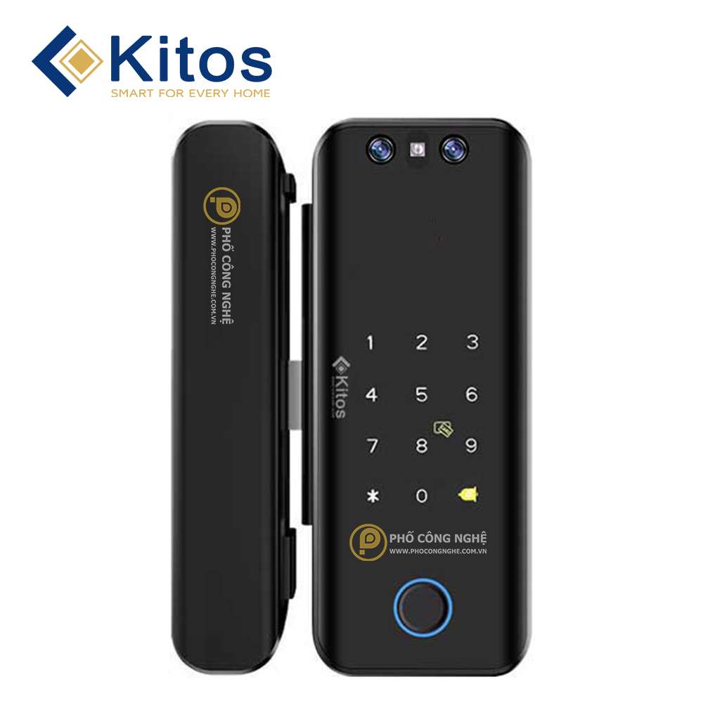 Khóa cửa kính nhận diện khuôn mặt Kitos KT-GL30 Face ID