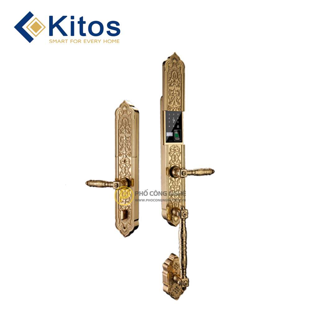 Khóa cửa thông minh Kitos KT-C900 mạ vàng 24K