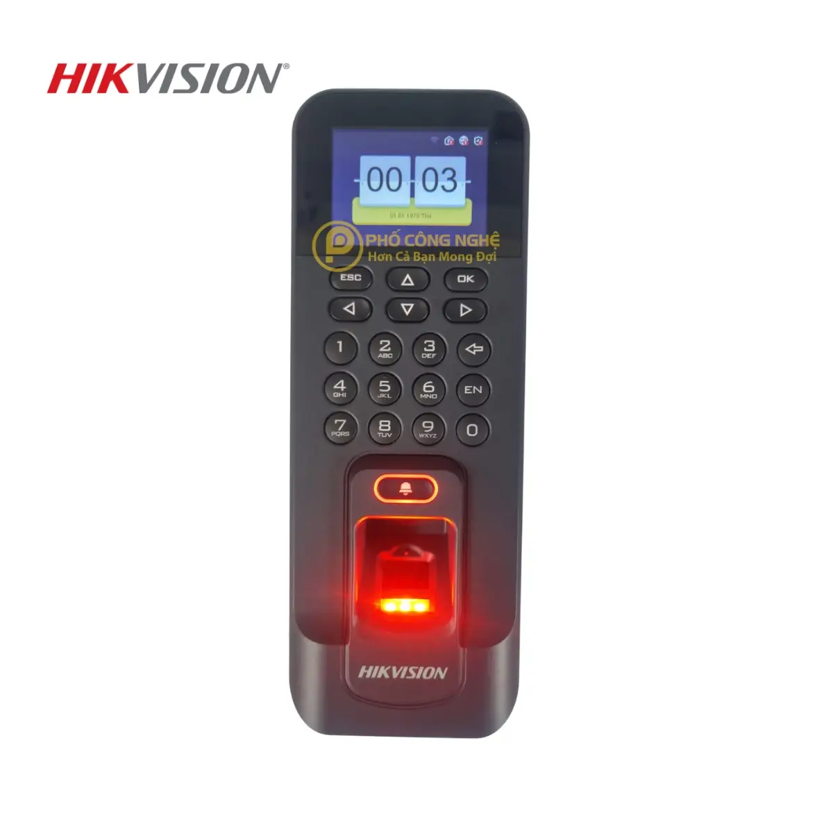 Máy chấm công vân tay HIKvision DS-K1T804BMF
