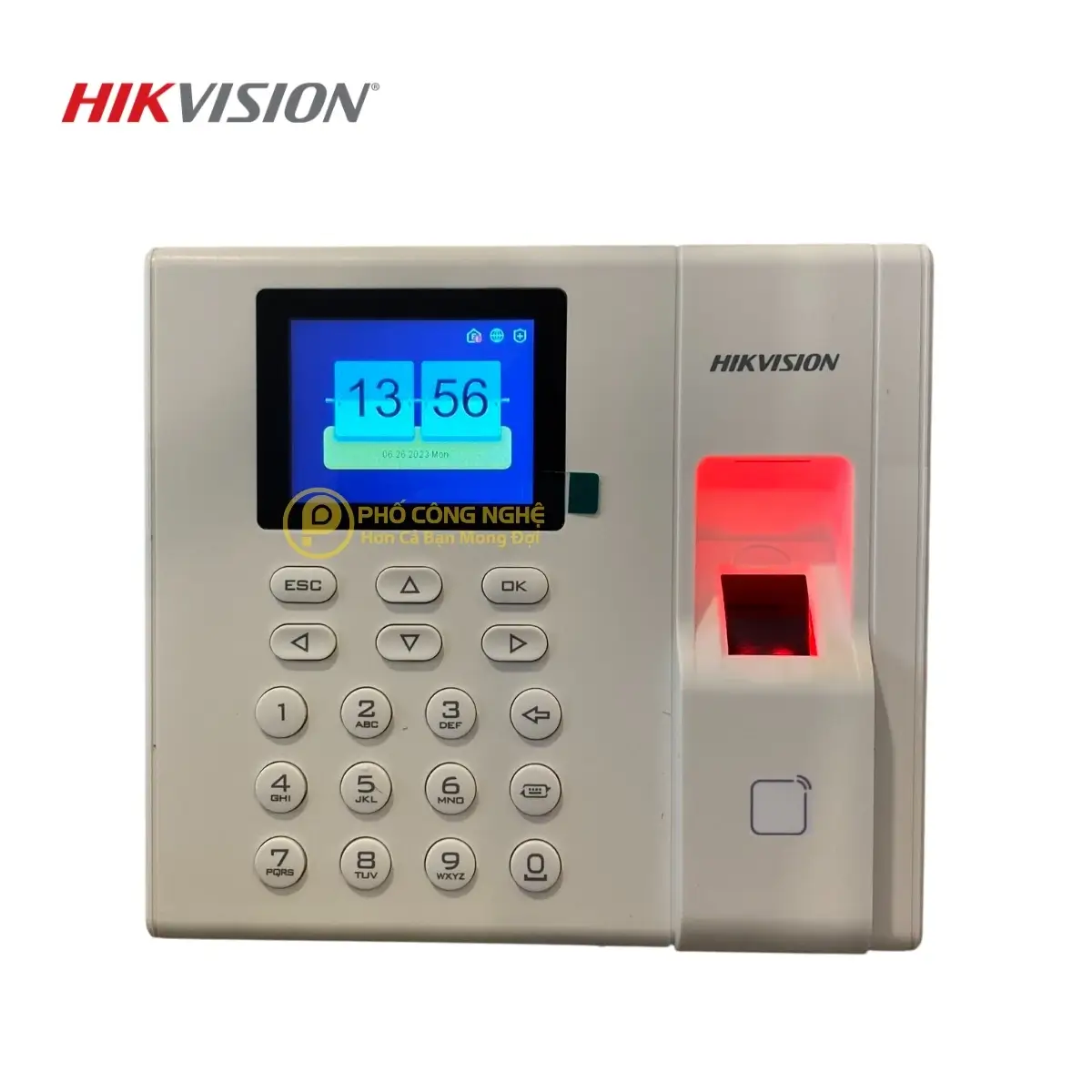 Máy chấm công vân tay Hikvision DS-K1A8503MF