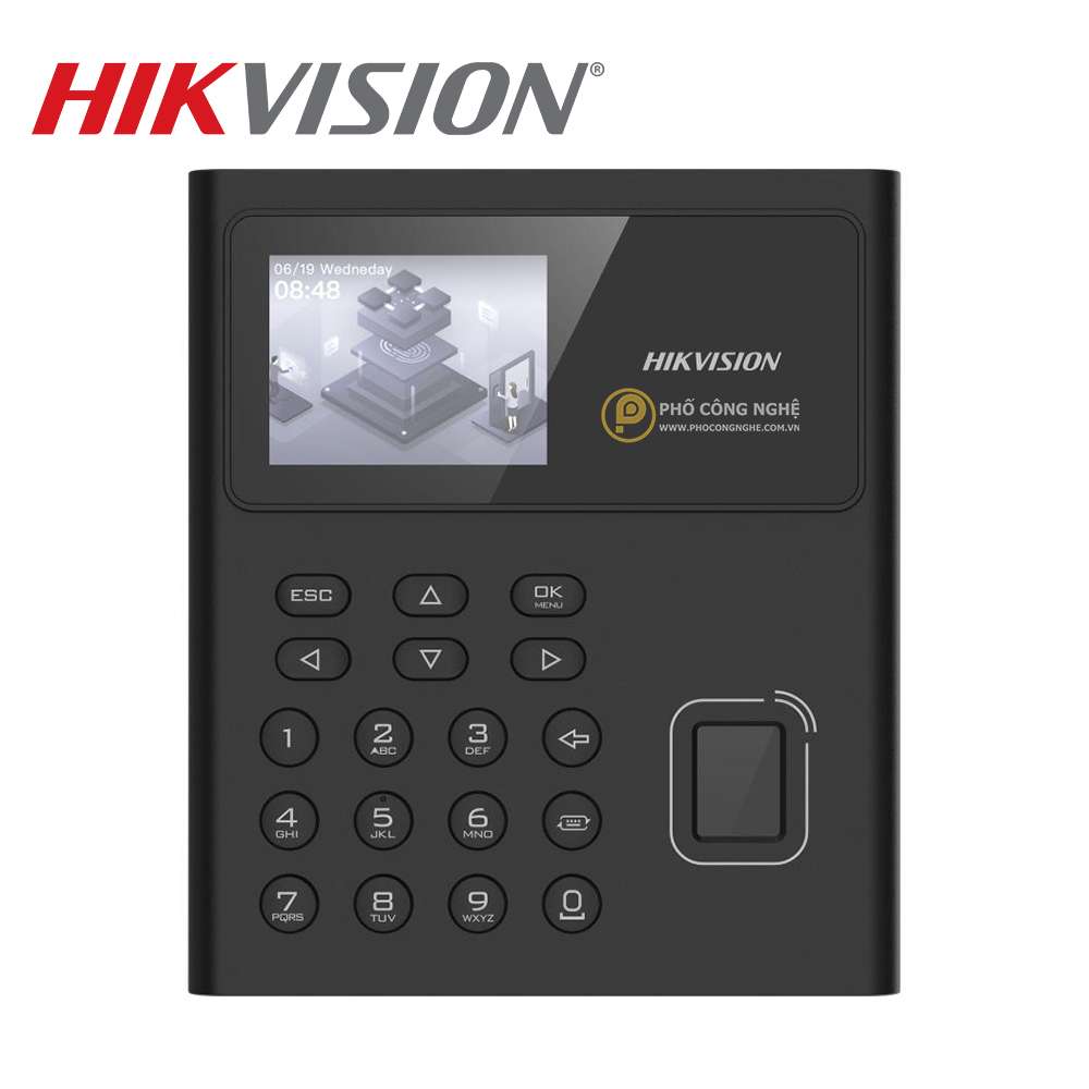 Máy chấm công vân tay Hikvision DS-K1T8005EFWX-B