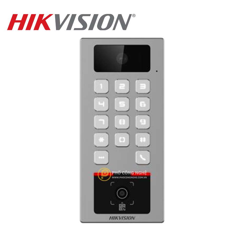 Đầu đọc thẻ từ, mã QR Hikvision DS-K1T502DBWX-CQR