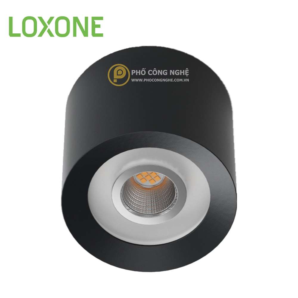 Đèn LED RGBW ốp trần màu đen Loxone 100504