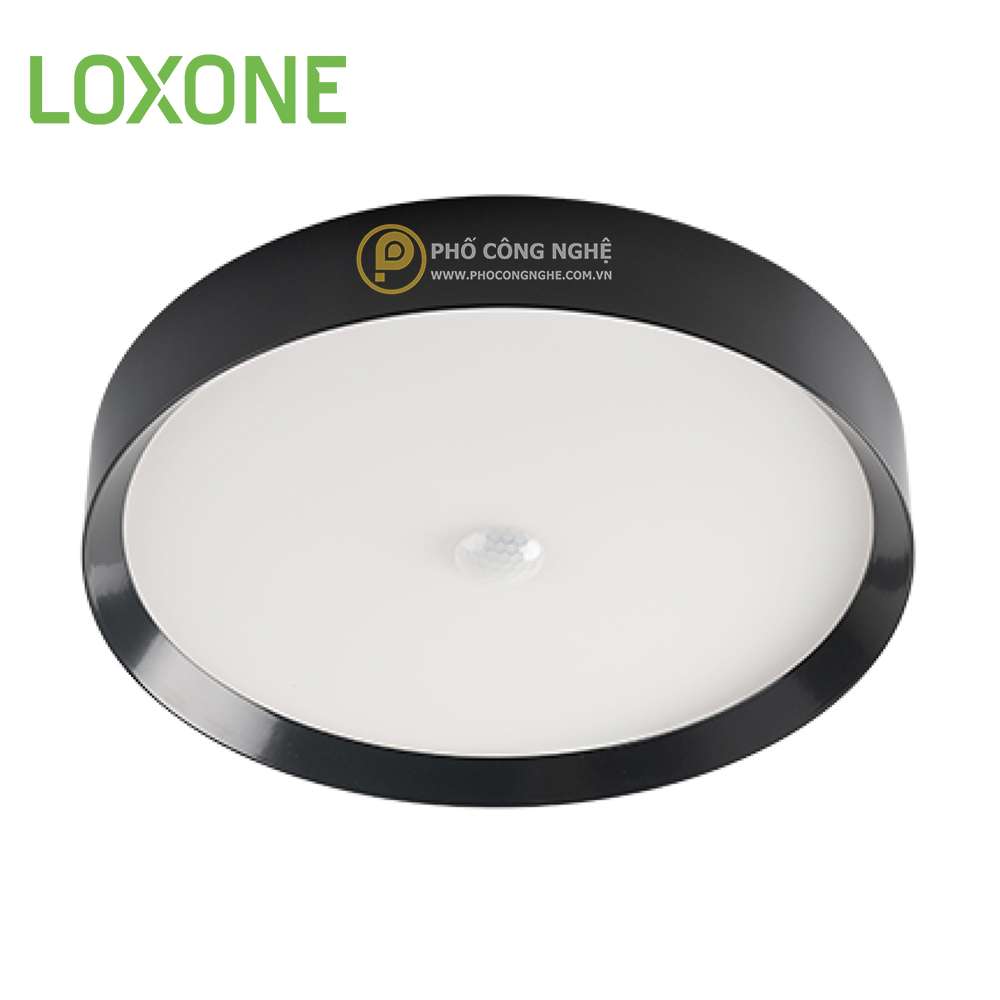 Đèn LED ốp trần cảm ứng màu đen Loxone 100287