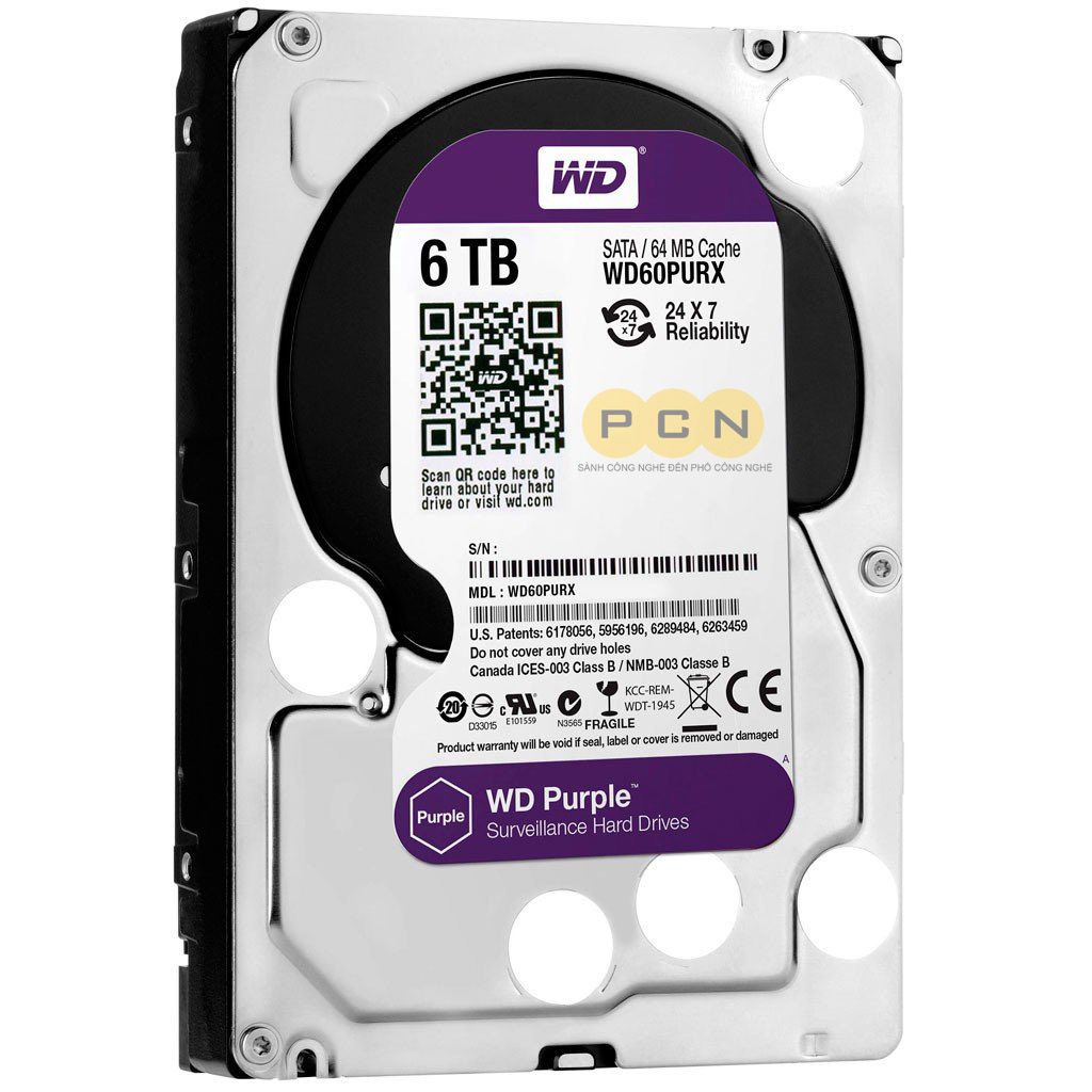 Ổ cứng lưu trữ 6TB Western Purple WD60PURX