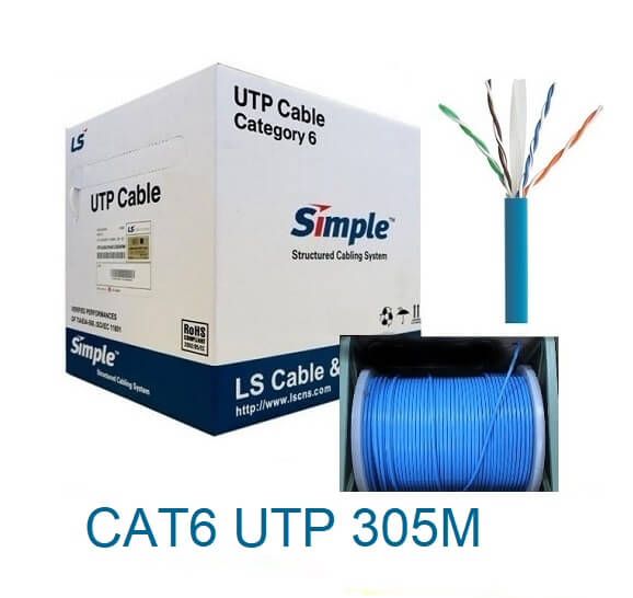 Cáp mạng 4 đôi LS Cat6 UTP-G-C6G-E1VN