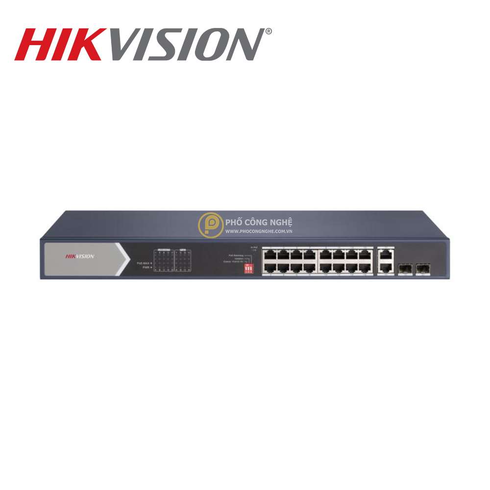 Switch mạng 16 cổng PoE Gigabit Hikvision DS-3E0520HP-E