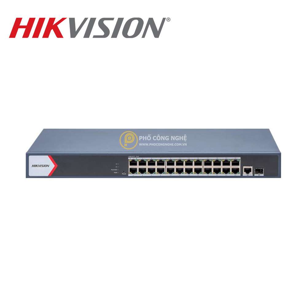 Switch mạng thông minh 24 cổng PoE Hikvision DS-3E1526P-EI