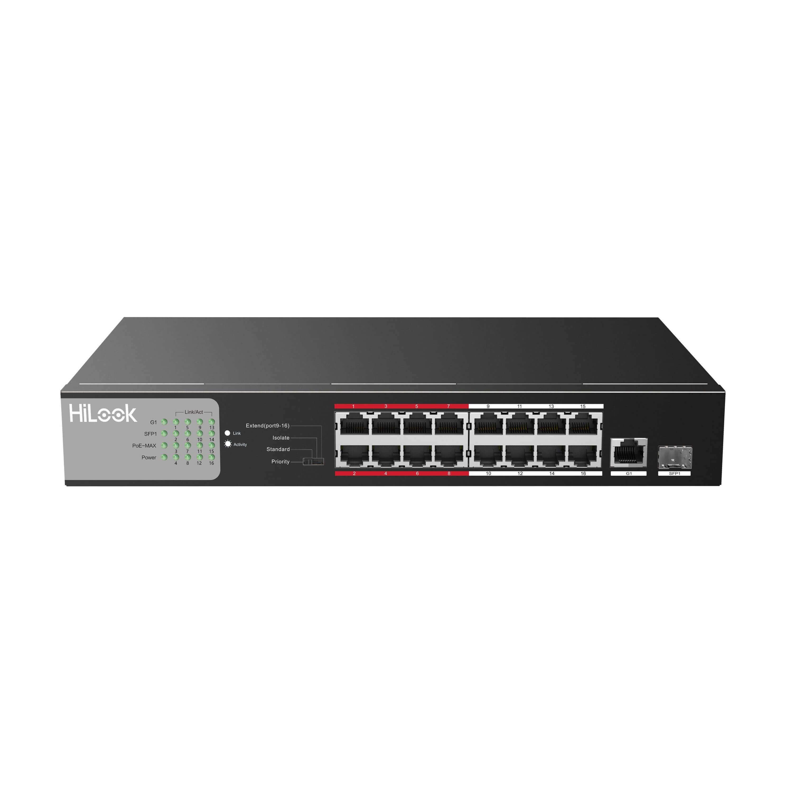 Switch PoE 16-Port 100 Mbps Hilook NS-0318P-135