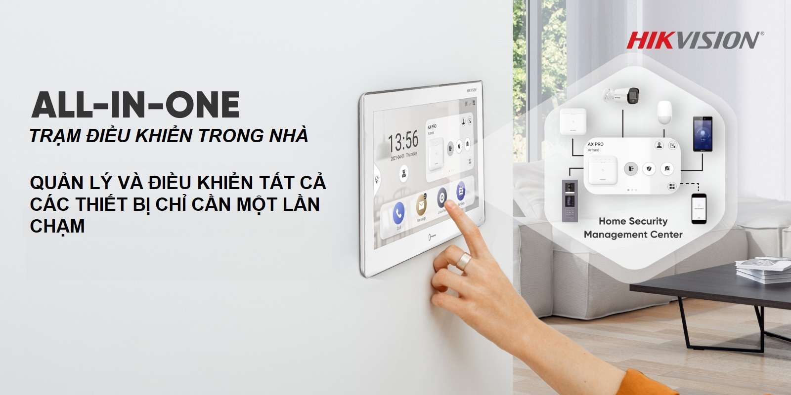 Hikvision giới thiệu màn hình điều khiển trung tâm tất cả các thiết bị