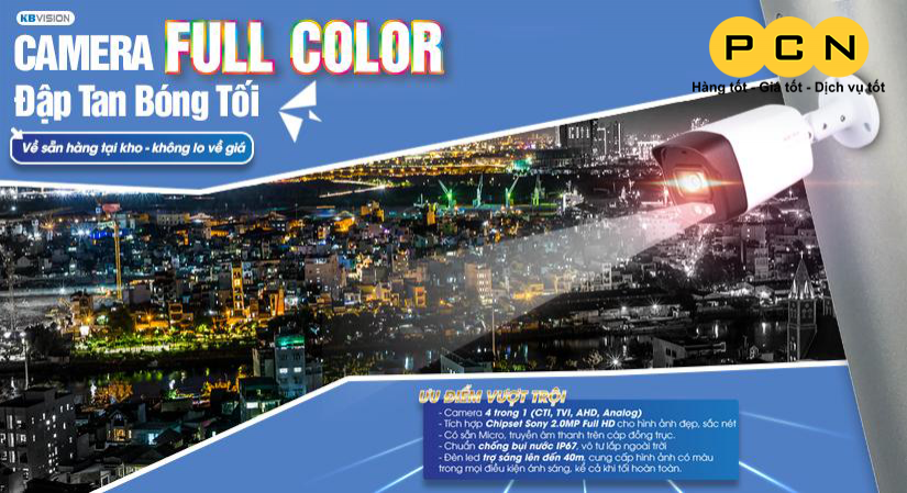 Camera Full Color KBVISION | Giải pháp quan sát có màu cho ban đêm