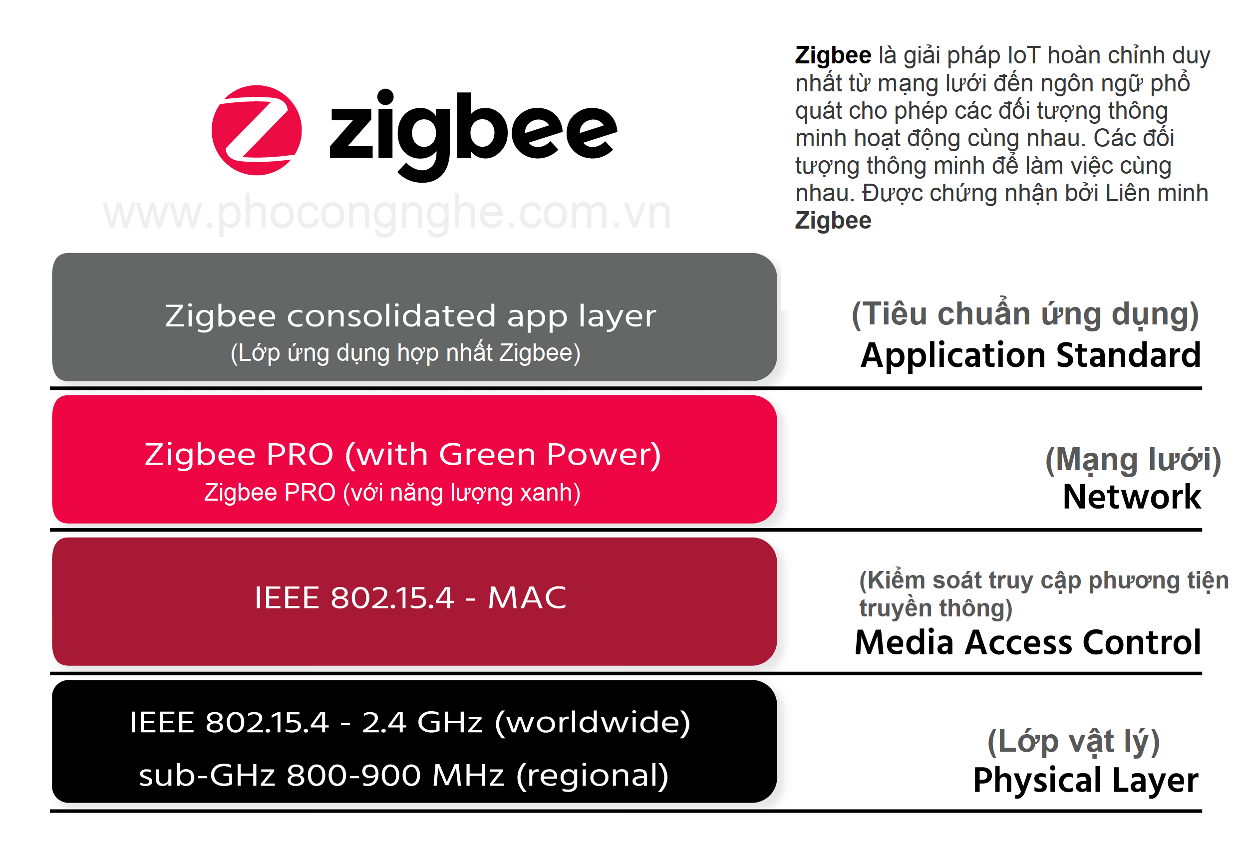 Cấu trúc của mạng Zigbee