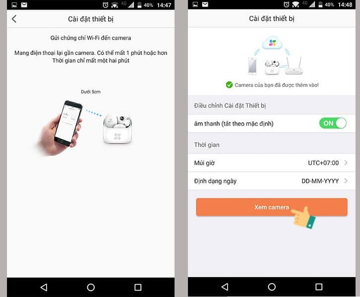 Hướng dẫn cài đặt xem camera EZVIZ trên điện thoại