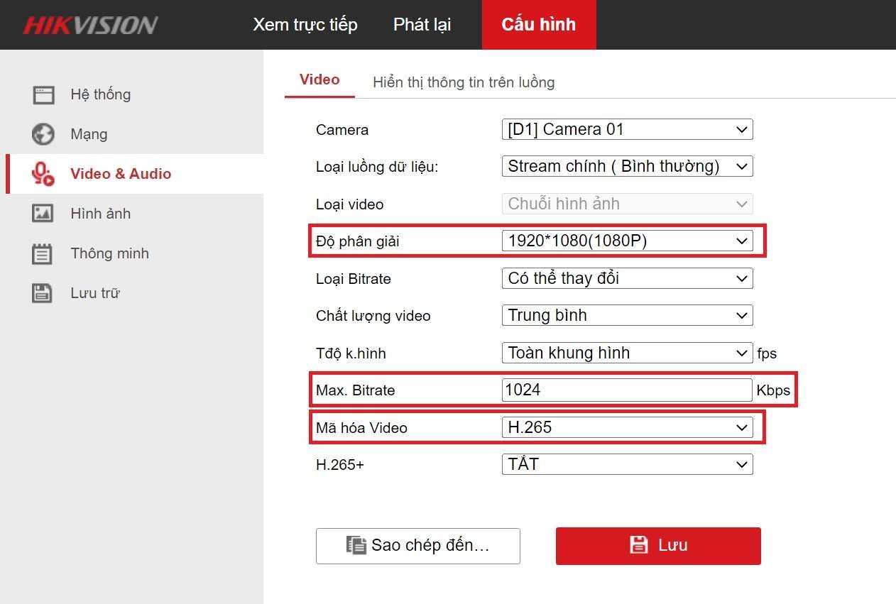 Cách điều chỉnh băng thông trên NVR Hikvision