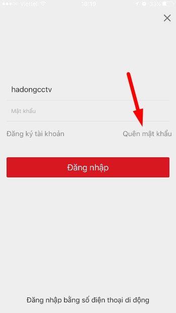 Khôi phục mật khẩu qua phần mềm Hik-Connect trên smartphone