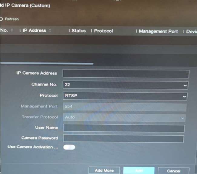  Cách thêm camera vào NVR Hikvisoin bằng Giao thức RTSP