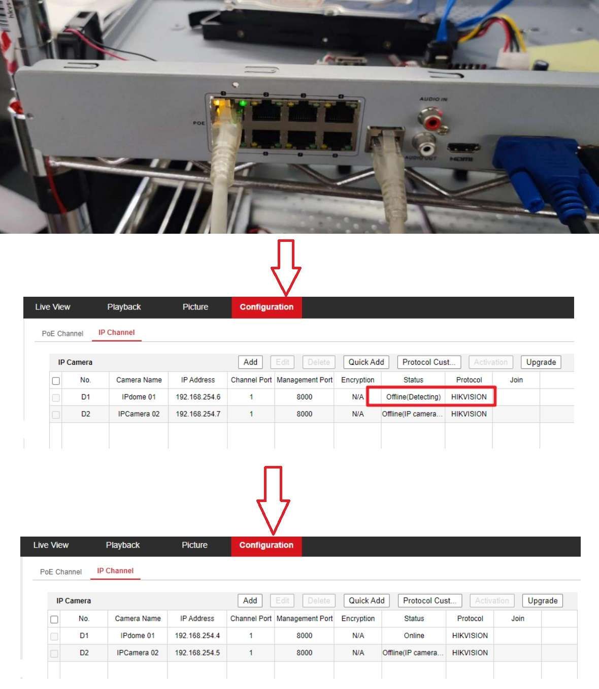 Cách Thêm Camera Đa Kênh vào NVR Hikvision qua POE