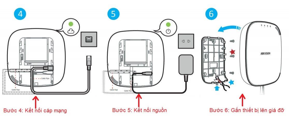 Hướng dẫn đấu nối dây tủ trung tâm báo động không dây Hikvision DS-PWA32-HS