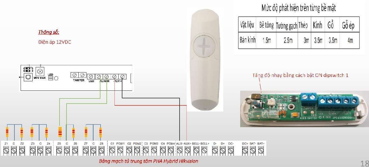 Sơ đồ đấu nối Cảm biến rung RK600S