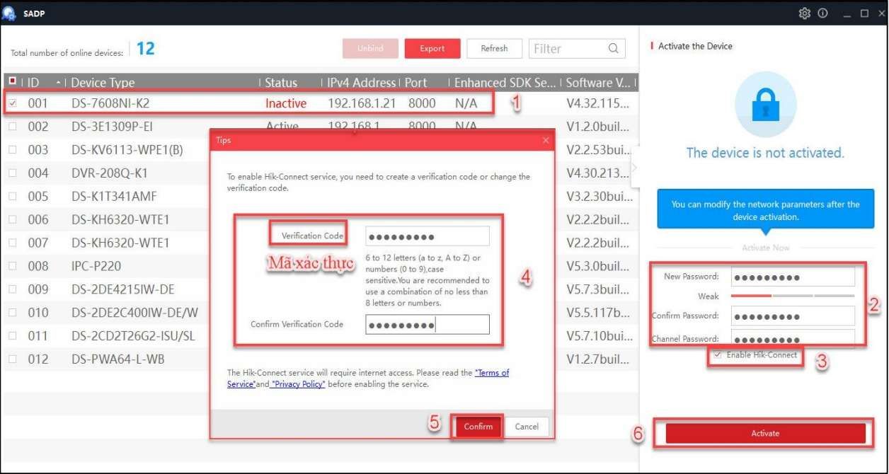 Hướng dẫn kích hoạt dịch vụ Hik-Connect cho thiết bị Hikvision