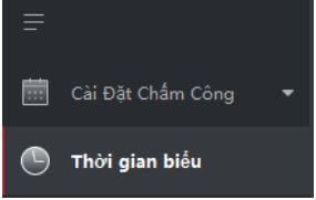 Danh mục thời gian biểu chấm công