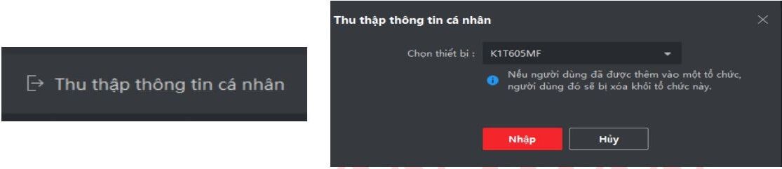 Nhập thông tin từ các máy chấm công