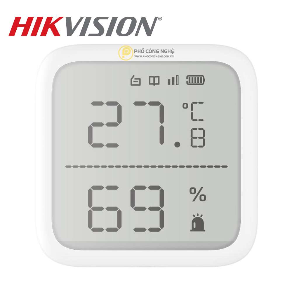 Cảm biến nhiệt độ không dây Hikvision DS-PDTPH-E-WB