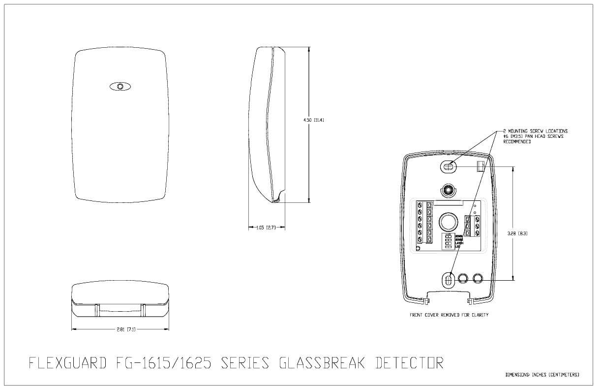 Chi tiết đầu báo vỡ kính có dây Honeywell FG1625T