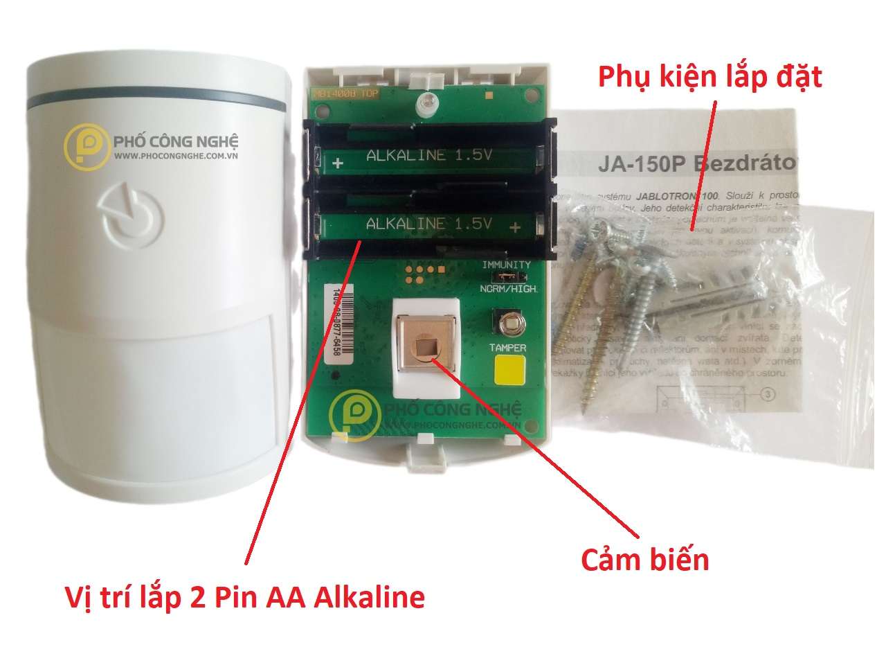 Chi tiết Cảm biến hồng ngoại chống súc vật Jablotron JA-150P PET