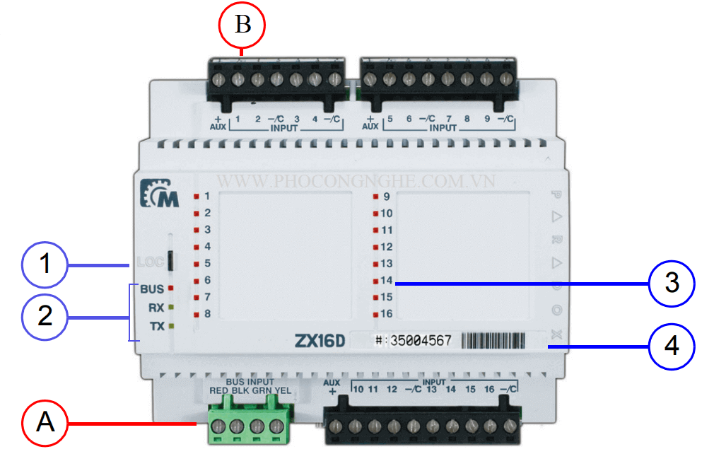 Tổng quan bộ mở rộng 16 vùng có dây Paradox ZX16D dùng cho tủ báo động EVO192