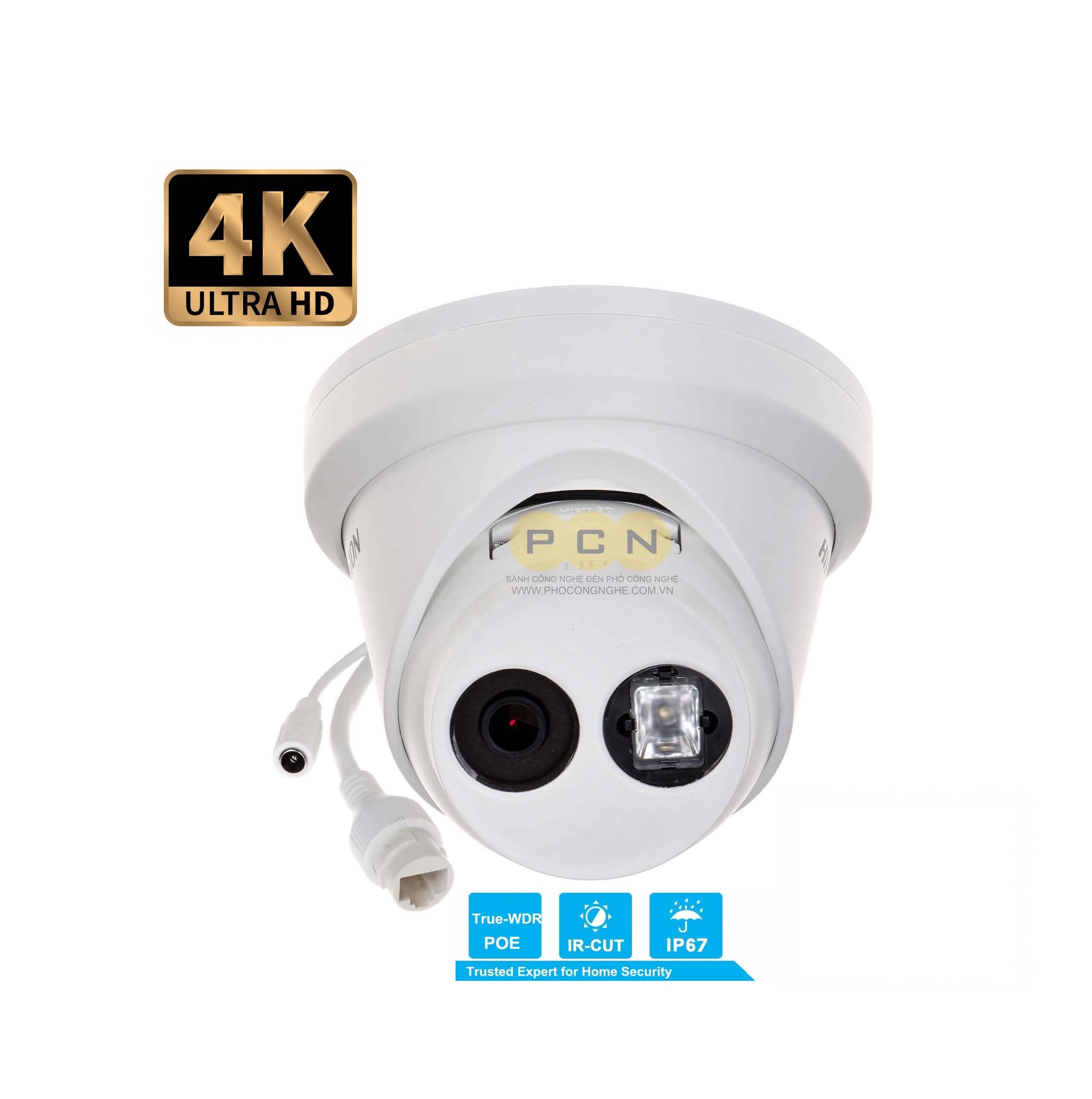 Camera IP Dome 8MP Hikvision DS-2CD2385FWD-I