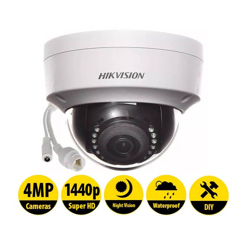 Camera IP bán cầu 4MP HIKvision DS-2CD1143G0-I hồng ngoại 30M