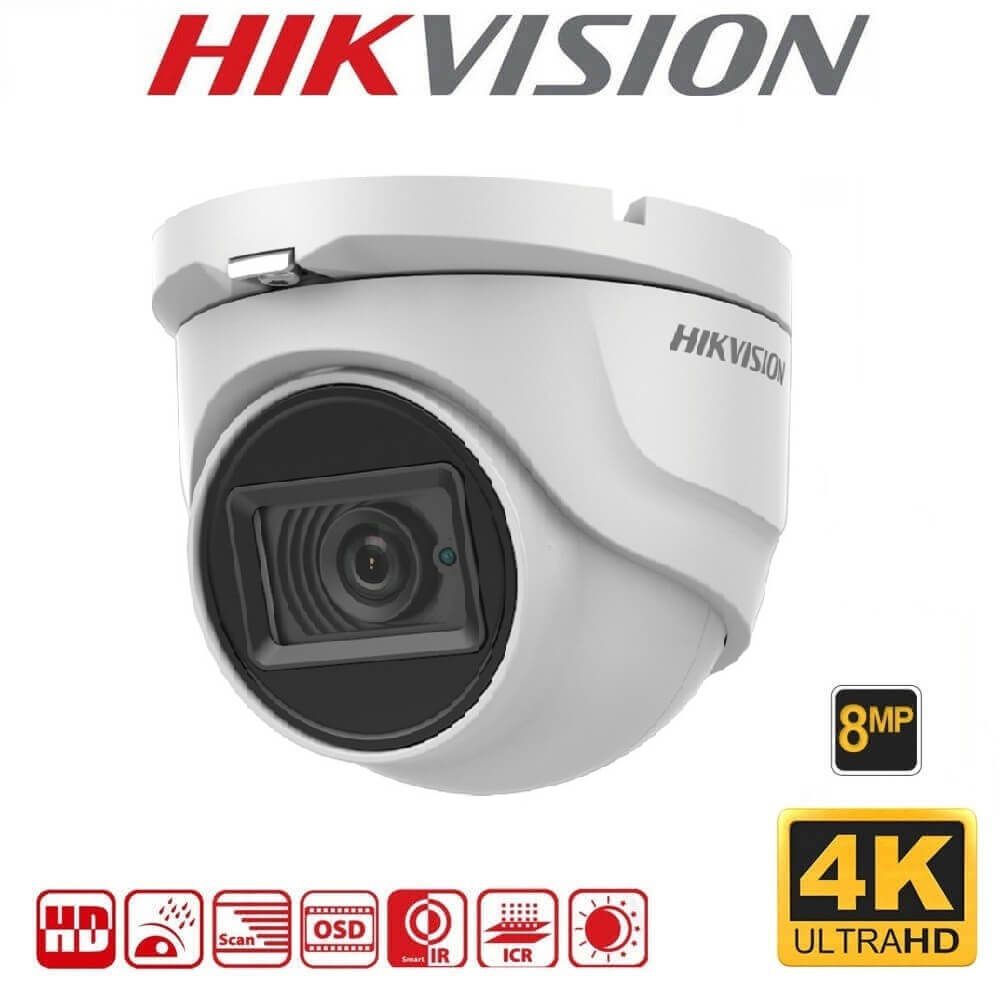 Camera HDTVI Dome 8MP Hikvision DS-2CE76U1T-ITMF