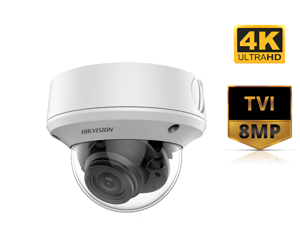 Camera HDTVI Dome 8MP Hikvision DS-2CE5AU7T-VPIT3ZF