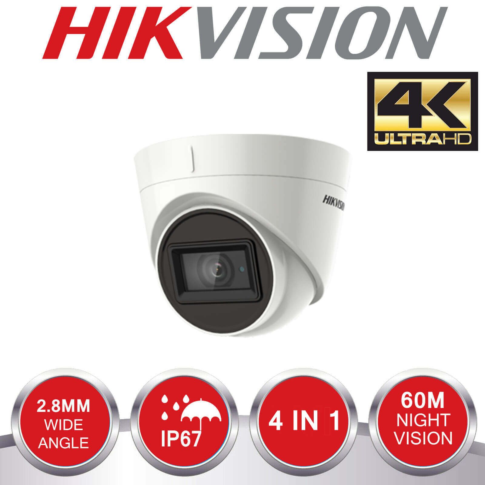 Camera HDTVI Dome 8MP Hikvision DS-2CE78U1T-IT3F