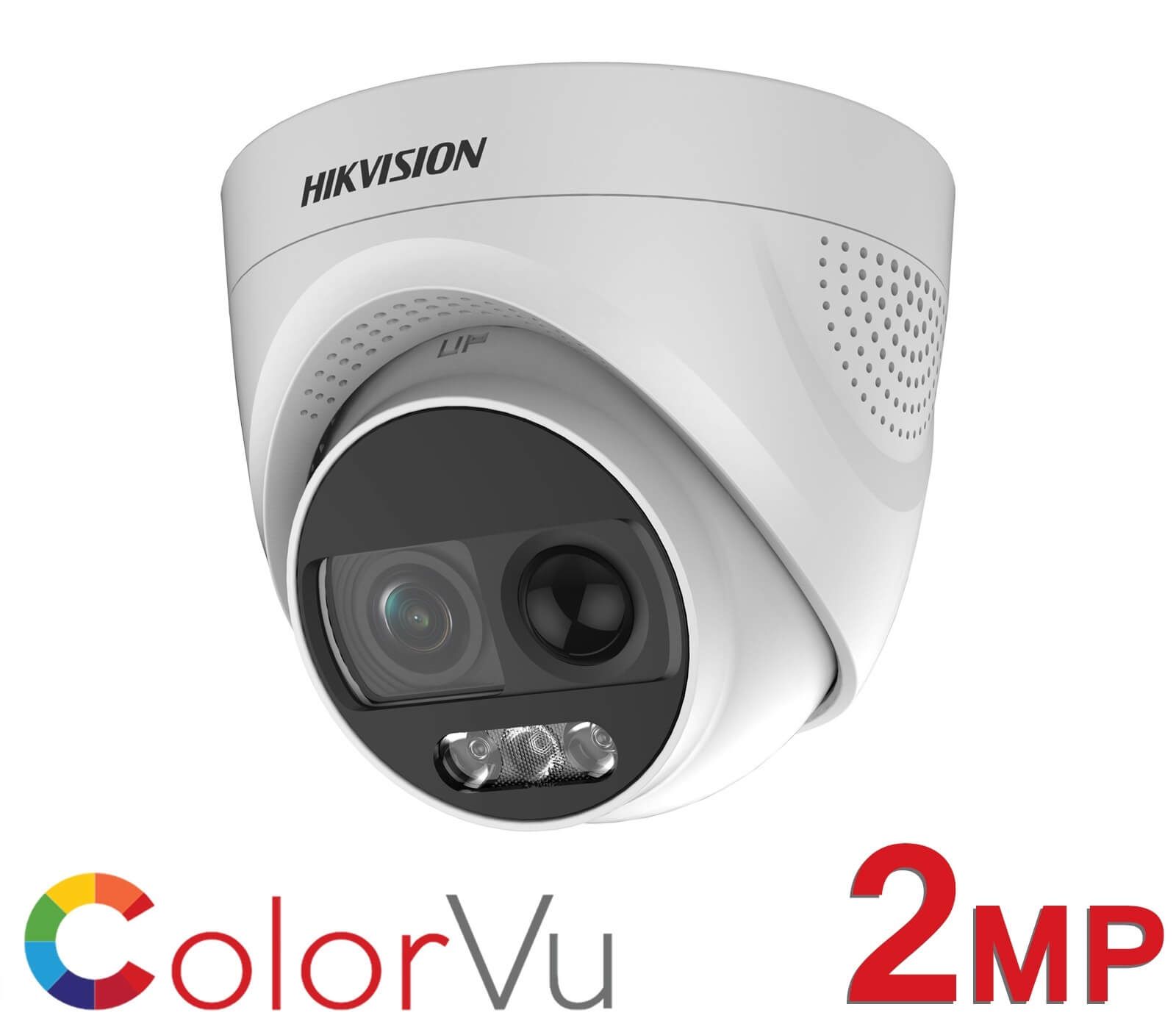 Camera HDTVI Colorvu Dome 2MP Hikvision DS-2CE72DFT-PIRXOF