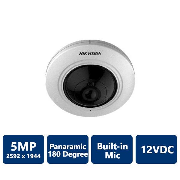 Camera FISHEYE HD-TVI 5MP hồng ngoại 20m HIKvision DS-2CC52H1T-FITS