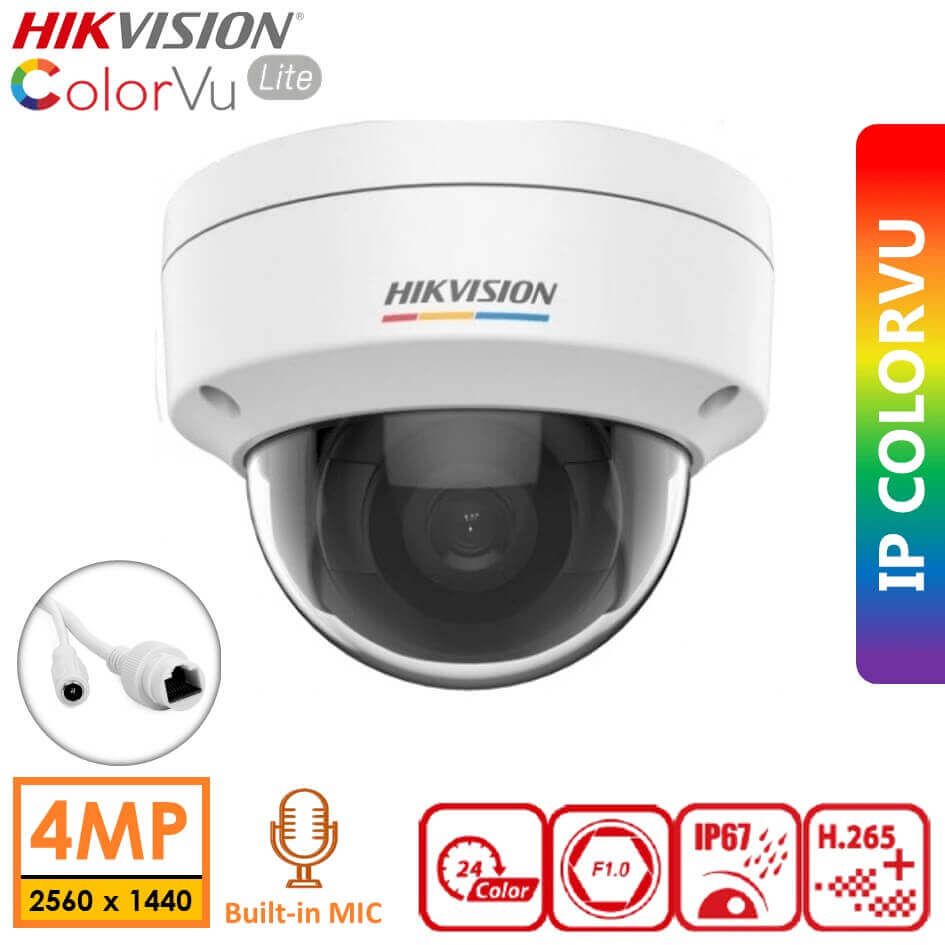 Camera IP Dome ColorVu 4MP Hikvision DS-2CD1147G0-UF